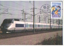 CP - TGV - Atlantique - Mise En Service Du TGV Nord-Europe - 23 Mai 1993 - Matériel