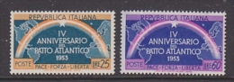 Italy 1953 Nato / Otan 2v ** Mnh (gum Partly Brown) (21374) - OTAN