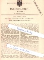 Original Patent - Emil Holzt In Tilsit / Sowetsk ,1881, Geschwindigkeitsmesser Für Eisenbahnzüge , Russland , Ostpreußen - Ostpreussen