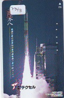 Télécarte Japon ESPACE * Phonecard JAPAN * SPACE SHUTTLE (734b) * Rocket * LAUNCHING * SPACE WORLD * Rakete * - Espace