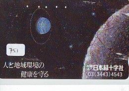 Télécarte Japon ESPACE * Phonecard JAPAN * SPACE SHUTTLE (751) * Rocket * LAUNCHING * SPACE WORLD * Rakete * - Espace
