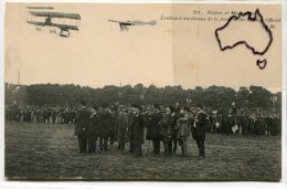 - 22 - Biplan Et Monoplan évoluant Au Dessus De La Foule, Belle Animation, écrite En Juin 1911, TBE, Scans. - Aérodromes