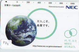 Télécarte Japon ESPACE * Phonecard JAPAN * SPACE SHUTTLE (774) * Rocket * LAUNCHING * SPACE WORLD * Rakete * - Espace
