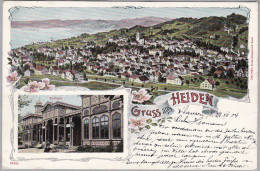 AK AR HEIDEN 1904-07-28 Walzenhausen Litho Gruss Aus Gebr. Metz #25800 - Heiden