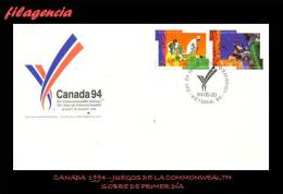 AMERICA. CANADÁ SPD-FDC. 1994 XV JUEGOS DE LA COMUNIDAD BRITÁNICA DE NACIONES - 1991-2000