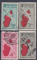 Madagascar P.A.  N° 5 / 7  O Partie De Série : Les 4 Valeurs Oblitérations Moyennes à Assez Belles Sinon TB - Posta Aerea