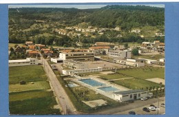 25 BAUME -les - DAMES VUE AERIENNE    LA PISCINE  TIMBREE 1974  ECRITE 2 SCANS - Baume Les Dames