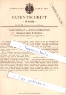 Original Patent - M. Lietzmann In Königs-Wusterhausen , 1882 , Dampfkessel !!! - Königs-Wusterhausen