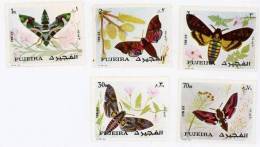 FUJEIRA Papillons, BUTTERFLIES-MARIPOSAS-FAR FALLE-SCHMETTERLINGE, Michel 1326/30 ** Neuf Sans Charniere MNH - Schmetterlinge