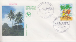 Enveloppe  FDC  1er  Jour    MAYOTTE     Planning   Familial      DEMBENI    1998 - Otros & Sin Clasificación