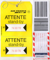 ETIQUETTES A BAGAGES  AIR FRANCE  Stand By/Rush  Papier (lot De 2) - Etiquetas De Equipaje