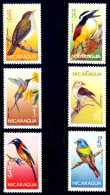 BIRDS-NICARAAGUA-1986-SET OF 6-MNH-A6-414 - Spechten En Klimvogels