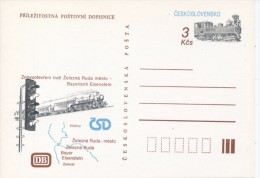 J0463 - Czechoslovakia (1991) Error! The Reopening Of The Railway Line Zelezna Ruda - Bayerisch Eisenstein - Plaatfouten En Curiosa