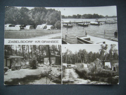 Germany DDR: ZABELSDORF Kr. Gransee - Campingplatz D/38, Bootshafen, Bungalowsiedlung - 1989 Used - Gransee