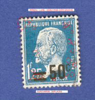 1926 / 1927  N°  222  SURCHARGE PASTEUR  OBLITÉRÉ 26.00 - Used Stamps