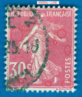 1924  / 1926  N°  191 TYPE IIB  SEMEUSE CAMÉE   OBLITÉRÉ DOS CHARNIÈRE - Used Stamps