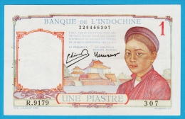 FRANCE INDOCHINE  LOT 2x 1 PIASTRE ND (1932-1939) Série R.9179  P# 54e  SUP_XF+ - Indocina