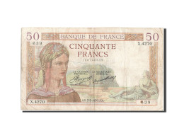 Billet, France, 50 Francs, 50 F 1934-1940 ''Cérès'', 1936, 1936-05-07, TB - 50 F 1934-1940 ''Cérès''