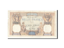 Billet, France, 1000 Francs, 1 000 F 1927-1940 ''Cérès Et Mercure'', 1929 - 1 000 F 1927-1940 ''Cérès Et Mercure''