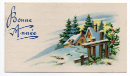 Bonne Année--1951--type Mignonnette--Paysage De Neige,village   N° ??? éd ??? - Nouvel An