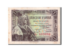 Billet, Espagne, 1 Peseta, 1945, 1945-06-15, SPL - 1-2 Peseten