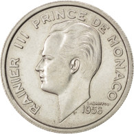 Monnaie, Monaco, Rainier III, 100 Francs, Cent, 1956, TTB+, Copper-nickel - 1949-1956 Alte Francs