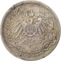 Monnaie, GERMANY - EMPIRE, 1/2 Mark, 1914, Berlin, TTB, Argent, KM:17 - 1/2 Mark