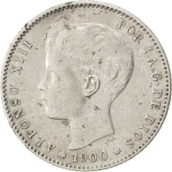 Monnaie, Espagne, Alfonso XIII, Peseta, 1900, TB+, Argent, KM:706 - Sonstige & Ohne Zuordnung