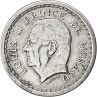 Monnaie, Monaco, Louis II, 2 Francs, 1943, TB, Aluminium, KM:121, Gadoury:133 - 1922-1949 Luigi II