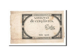 Billet, France, 5 Livres, 1793, Duboc, TTB, KM:A76, Lafaurie:171 - Assignats & Mandats Territoriaux