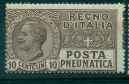 REGNO 1913-23 POSTA PNEUMATICA 10 C. BRUNO MNH** - Correo Neumático