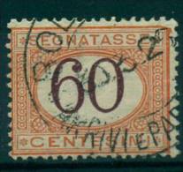 REGNO 1924 SEGNATASSE COLORE CAMBIATO 60 C. ARANCIO E  BRUNO ANNULLATO - Strafport