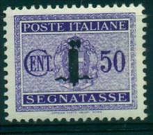 RSI 1944 SEGNATASSE FASCETTO C.50 VIOLETTO  MVLH/VF - Impuestos