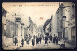 CPA ANCIENNE- FRANCE- VILLIERS-LE-BEL (95)- RUE DE L'AISTRE A LA SORTIE DES ECOLES- TRES BELLE ANIMATION GROS PLAN - Villiers Le Bel