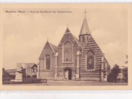 MOERBEKE-WAAS : Kerk En Standbeeld Der Gesneuvelden - Moerbeke-Waas