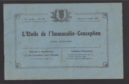 Bulletin Hebdomadaire De L'Etoile De L'Immaculée Conception De Laval (53) Samedi 4 Juillet 1931 - Other & Unclassified