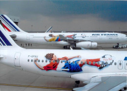 AVION - Aviation -AIR FRANCE COUPE Du MONDE De FOOT  - 13  X18 Cms. Equipes  De Colombie -des Pays Bas - Luftfahrt