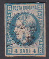 Romania 1868 Prince Carol 4 Bani Used - 1858-1880 Moldavia & Principality