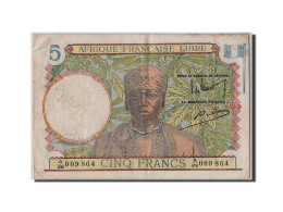 Billet, Afrique-Équatoriale Française, 5 Francs, TTB - Otros – Africa