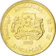 Monnaie, Singapour, 5 Cents, 1990, SPL, Aluminum-Bronze, KM:50 - Singapur