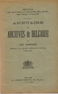Verriest, Leo, Annuaire Des Archives De Belgique [répertoire Archives Et Inventaires, Archivistes Et Publications] - Histoire