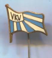 VKV Vukovar Croatia - Marine Ship Flag Yachting, Nautical, Enamel, Vintage Pin  Badge - Zeilen