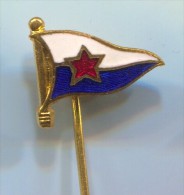 YUGOSLAVIA - Marine Ship  Yachting Flag Nautical, Vintage Pin  Badge, Enamel - Sailing, Yachting