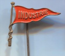 INDUSTRIE - Marine Ship  Yachting Flag Nautical, Vintage Pin  Badge - Voile