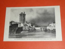 CPA, Carte Postale, Loire Inférieure Atlantique 44, Oudon La Tour Et Le Pont Sur Le Havre Vers 1840 - Oudon