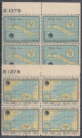 1958-133 CUBA. REPUBLICA. 1958. DIA DEL SELLO. STAMP DAY. CUBAN MAP. Ed.742-43. BLOCK 4. GOMA ORIGINAL TROPICALIZADA. - Ongebruikt