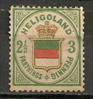 Timbres - Grande-Bretagne (ex-colonies Et Protectorats) - Heligoland - 1875 - 2 1/2 Farthings - 3 Pfennig - - Heligoland (1867-1890)