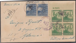 1939-FDC-7 CUBA. REPUBLICA. 1939. PROPAGANDA DEL TABACO. SOBRE ENTREGA ESPECIAL. ONLY  1c, 5c. PLATE NUMBER S505. - Unused Stamps