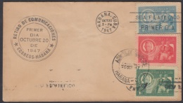1947-FDC-17 CUBA. REPUBLICA. 1944. RETIRO DE COMUNICACIONES. ANTONIO OMS SARRET. BLACK CANCEL. - Unused Stamps