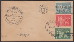 1947-FDC-17 CUBA. REPUBLICA. 1944. RETIRO DE COMUNICACIONES. ANTONIO OMS SARRET. BLACK CANCEL. - Ungebraucht